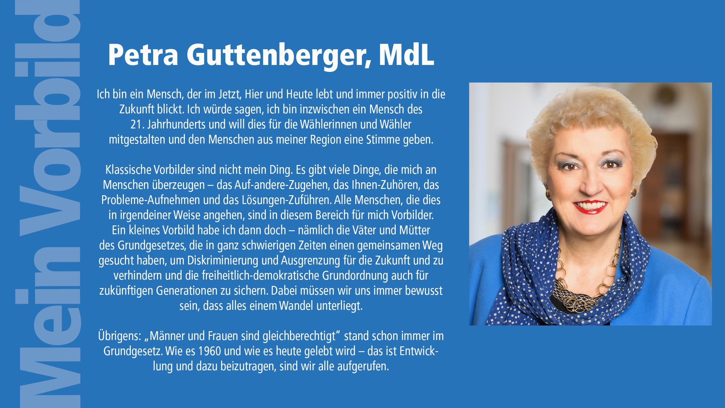 Wer ist Ihr Vorbild? Beitrag von Petra Guttenberger.