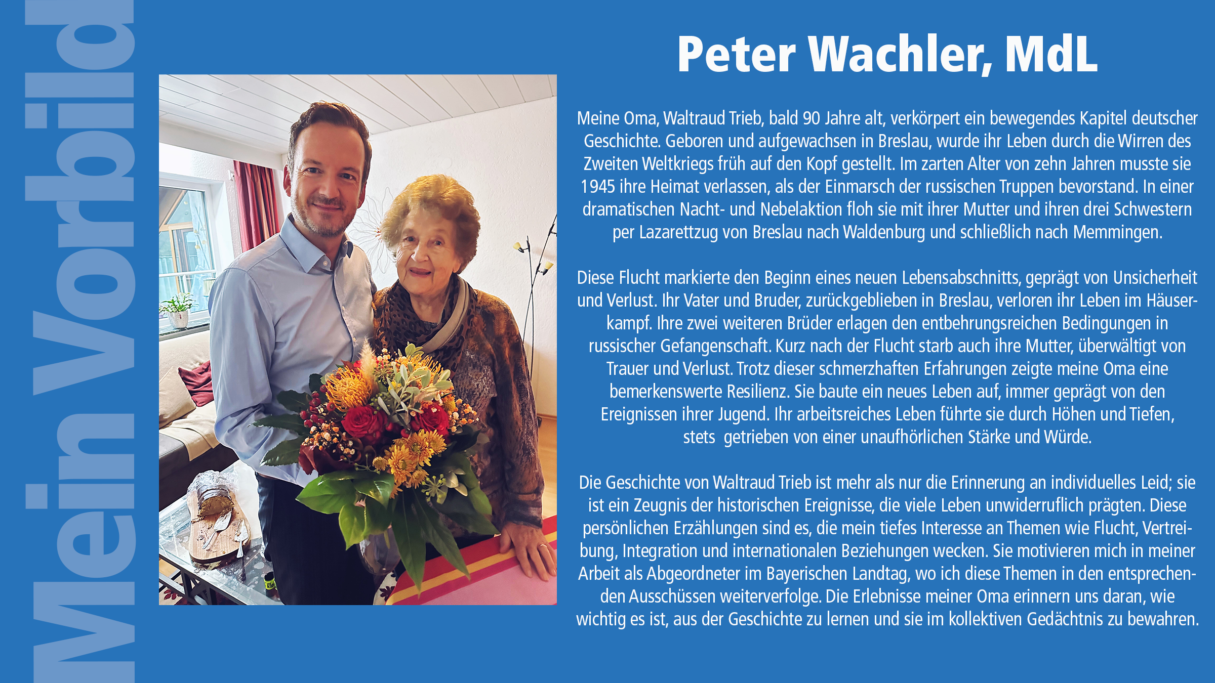 Wer war Ihr Vorbild? Beitrag von Peter Wachler.