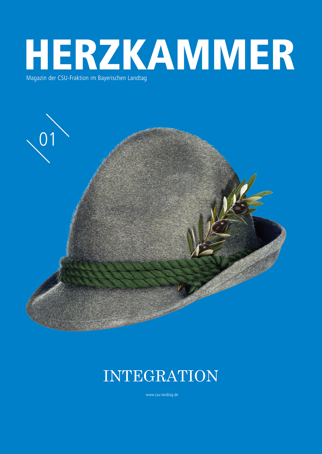Cover der Ausgabe 1 des Magazins der CSU im Bayerischen Landtag zum Thema Integration.
