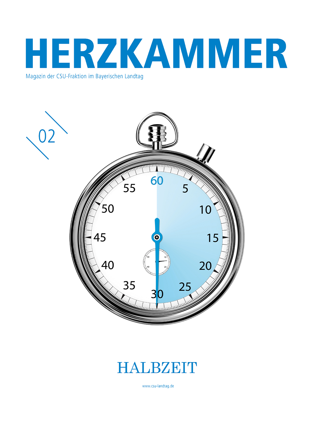 Cover Ausgabe 2 - Halbzeit - Stoppuhr zur Hälfte abgelaufen